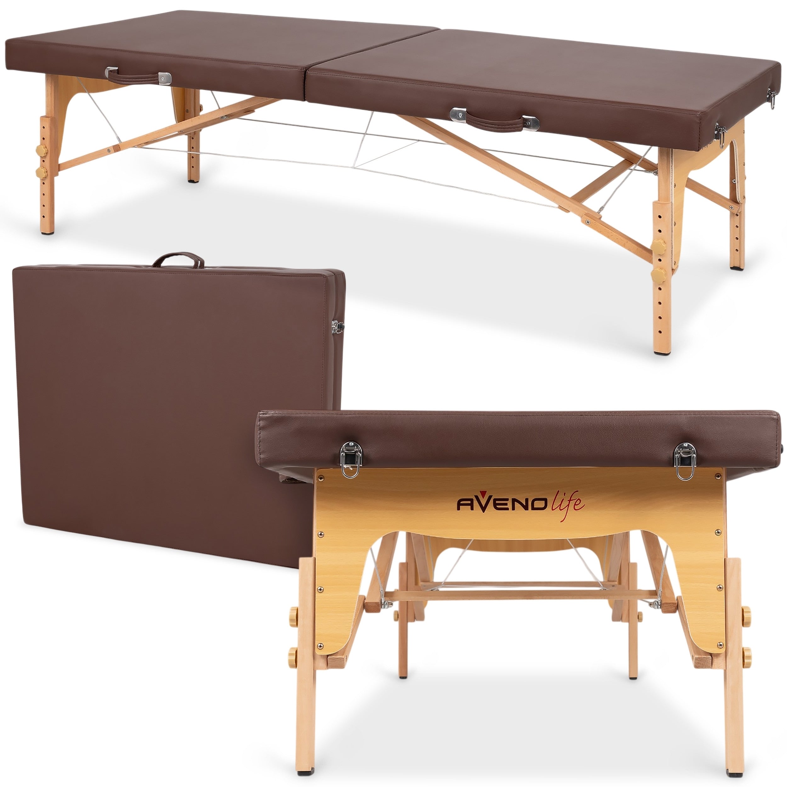 Portable Thai table de massage Niro 80 PU k835 marron