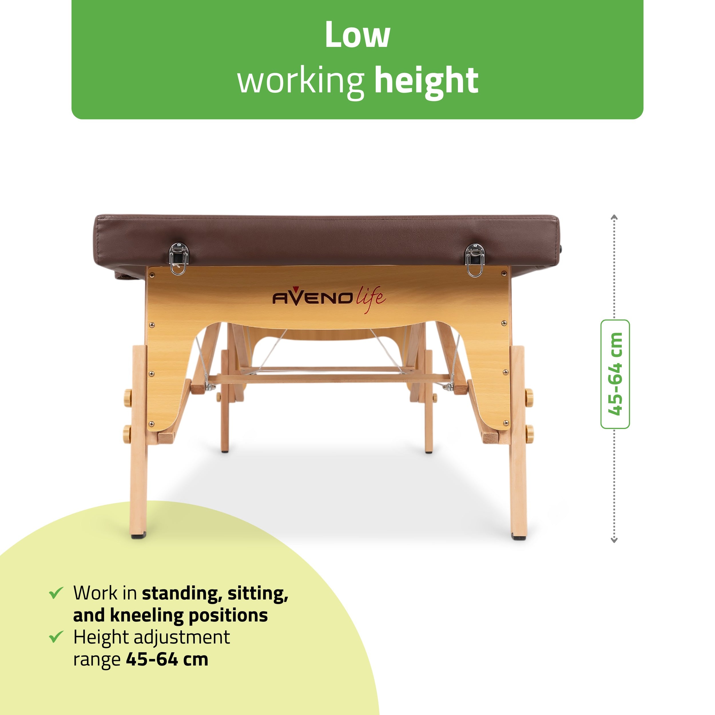 Portable Thai table de massage Niro 80 PU k835 marron