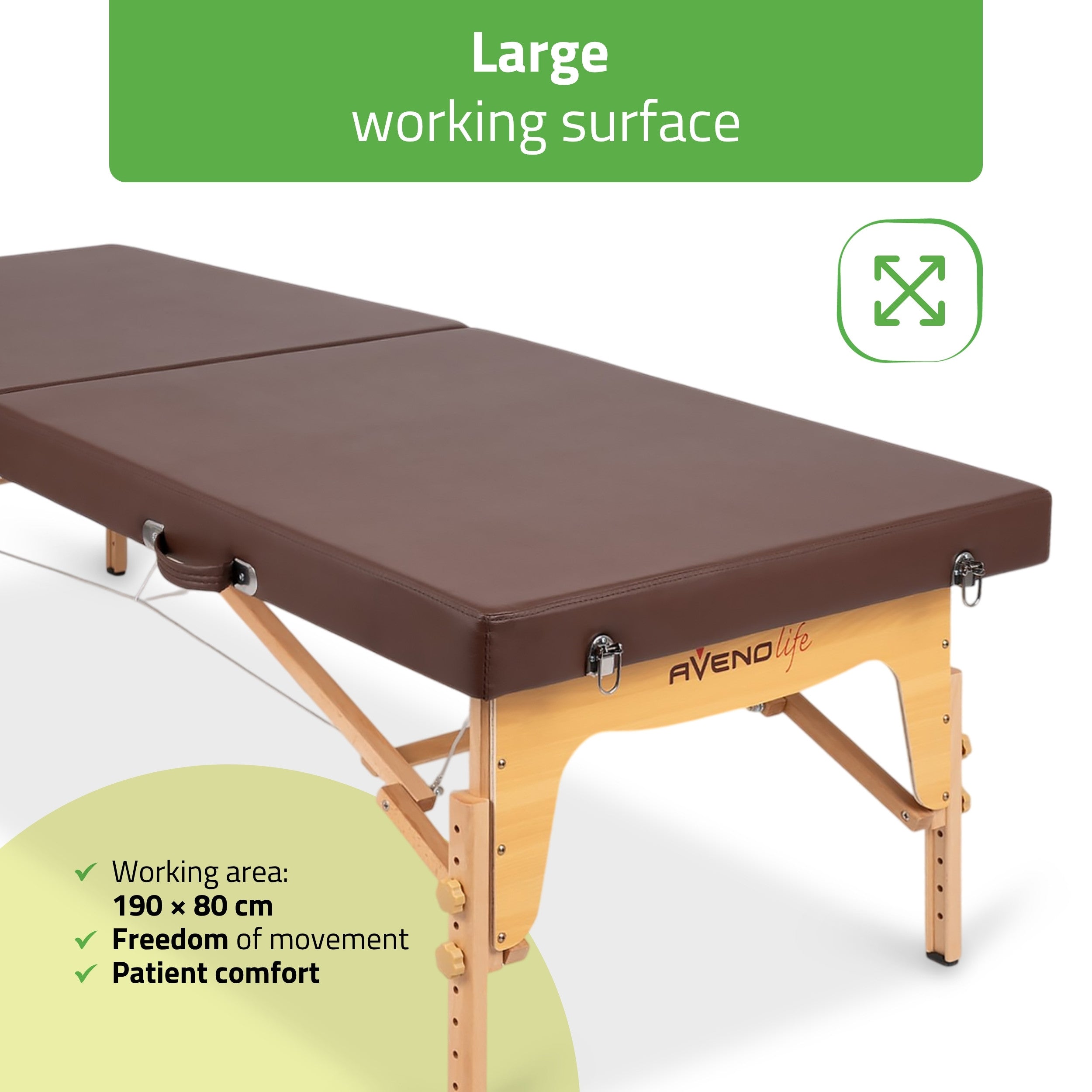 Portable Thai table de massage Niro 80 PU k835 marron