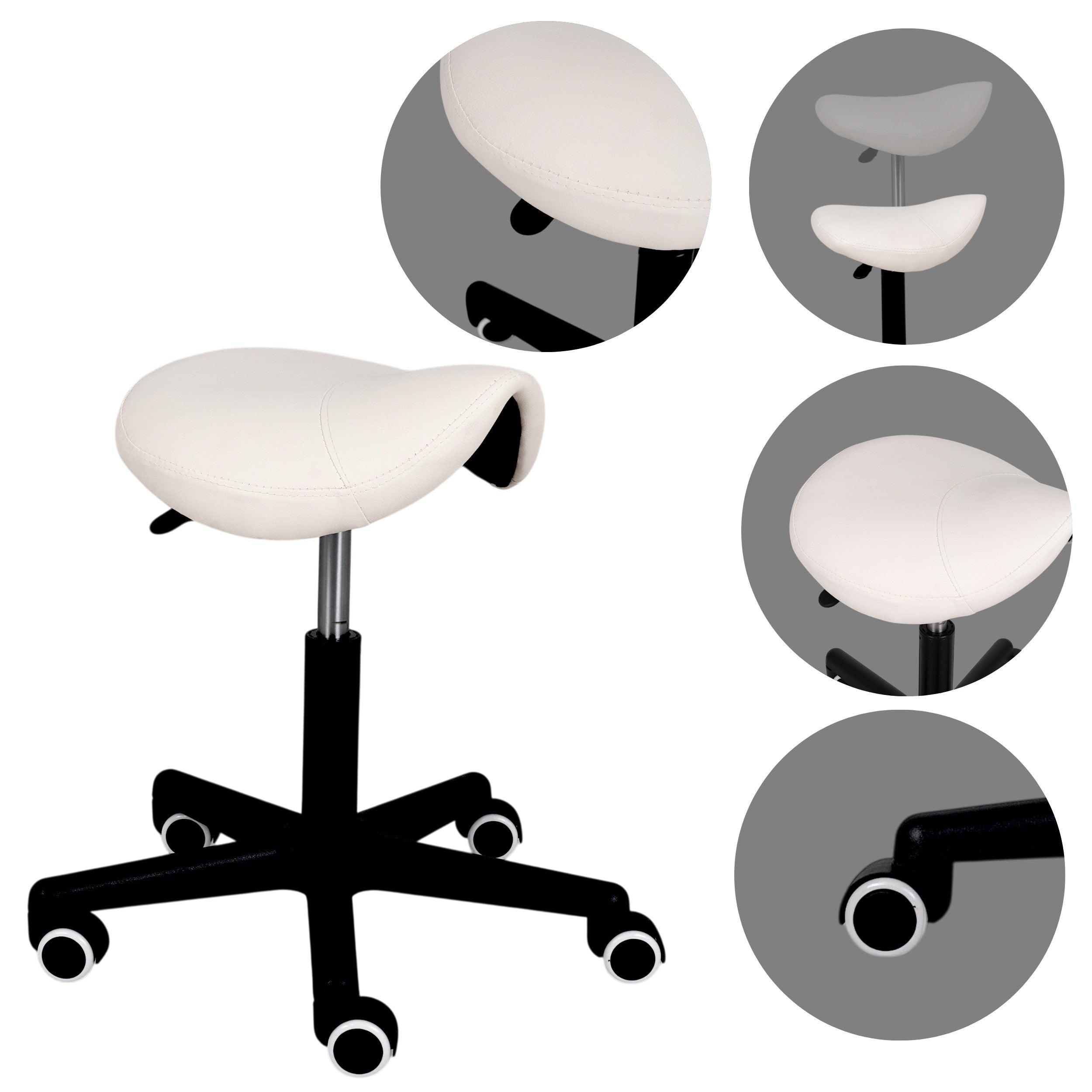 LUMO Comfy Base K501 Sattelstuhl, Weiß