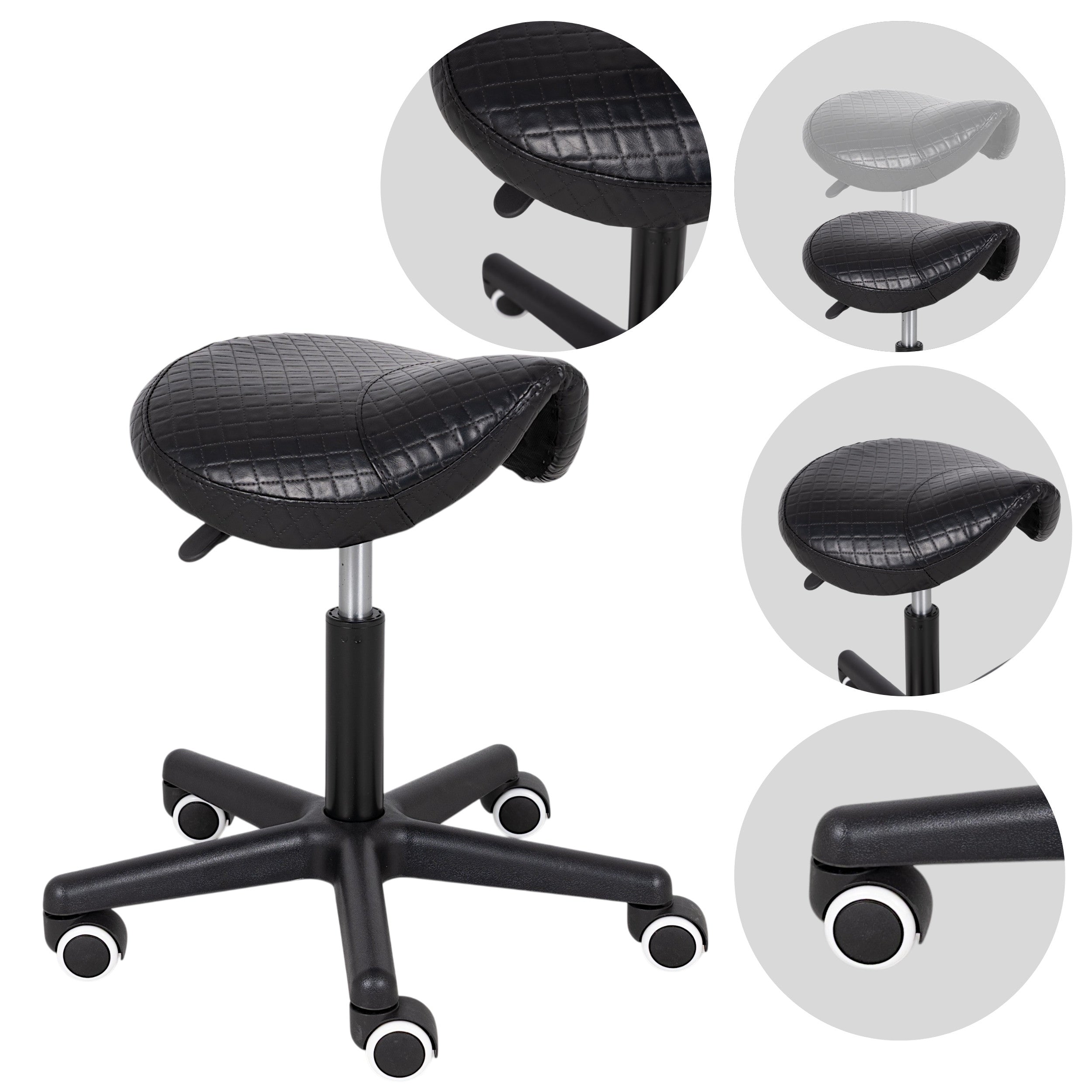 Meistara krēsls LUMO, Comfy Base k515, melns, ar pūstiem sēdekli