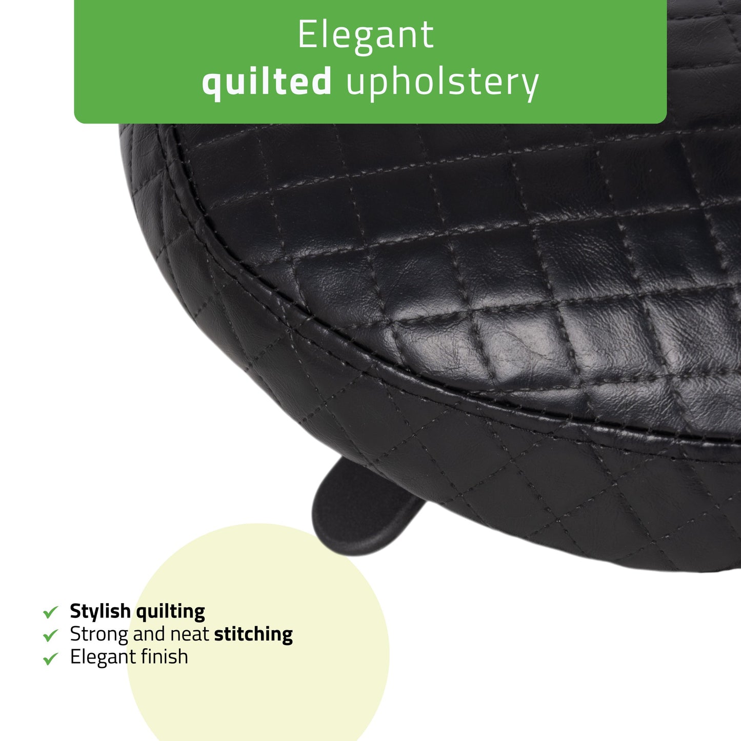 Meistara krēsls LUMO, Comfy Base k515, melns, ar pūstiem sēdekli