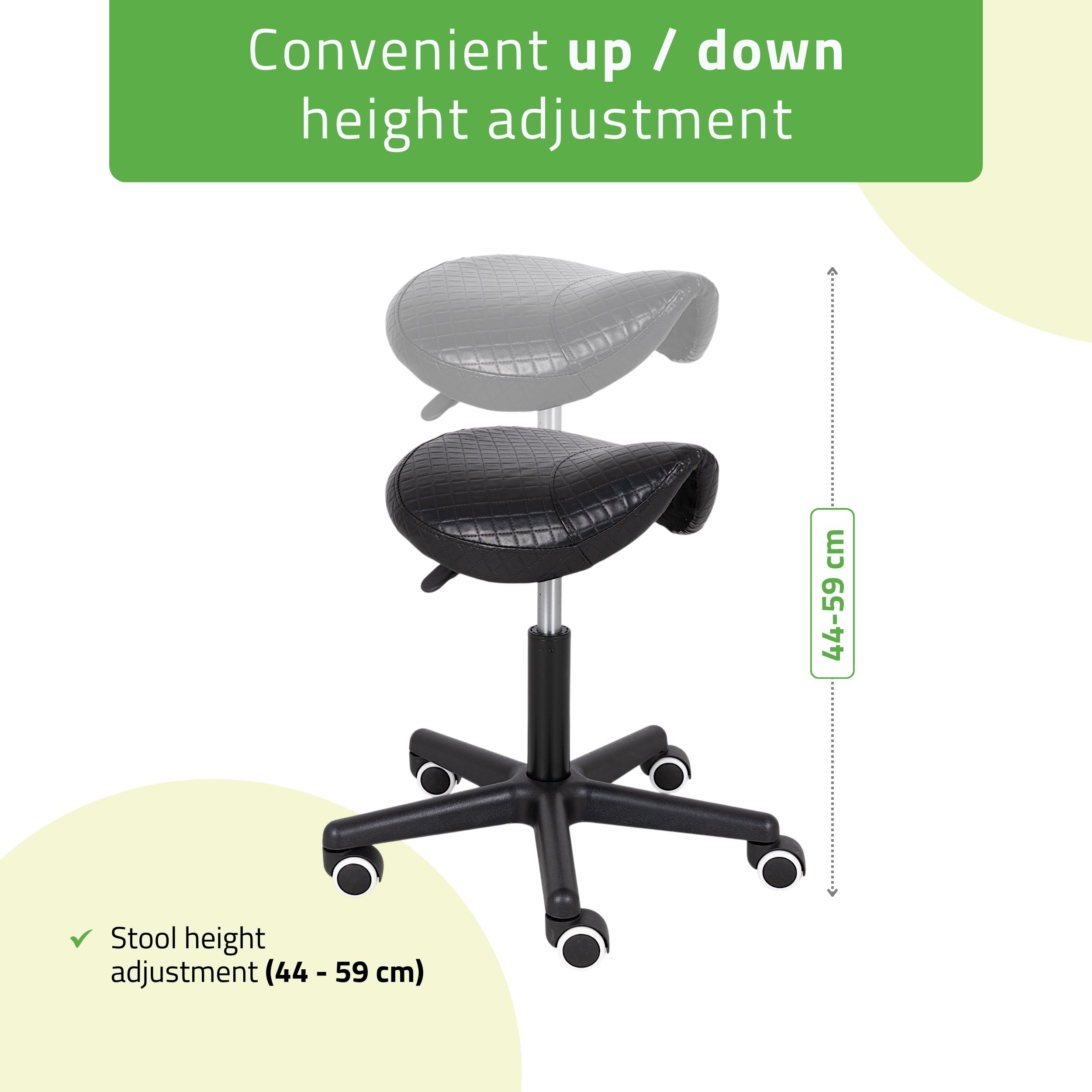 Meistara krēsls LUMO, Comfy Base k515, melns, ar pūstiem sēdekli