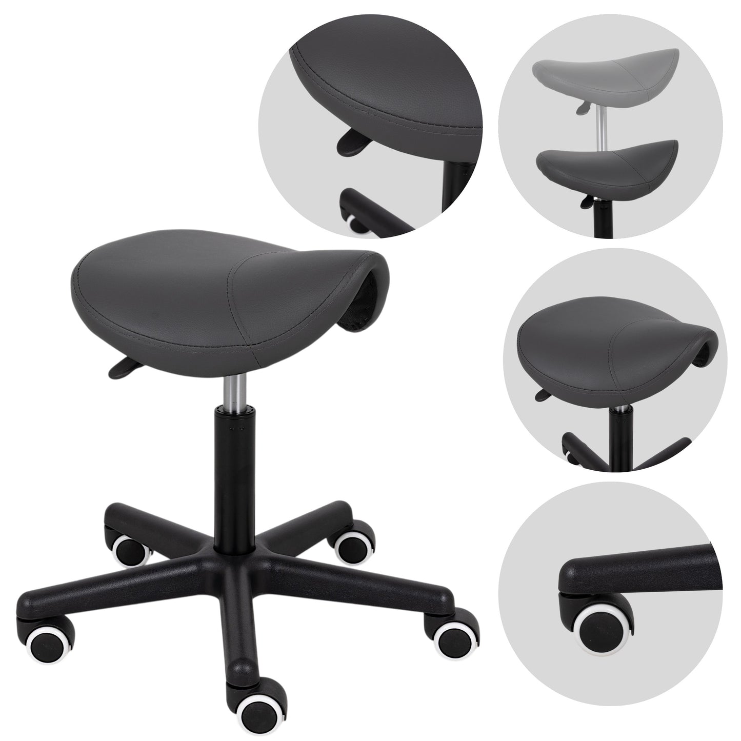 Sattelstuhl LUMO, Comfy Base k521 grau