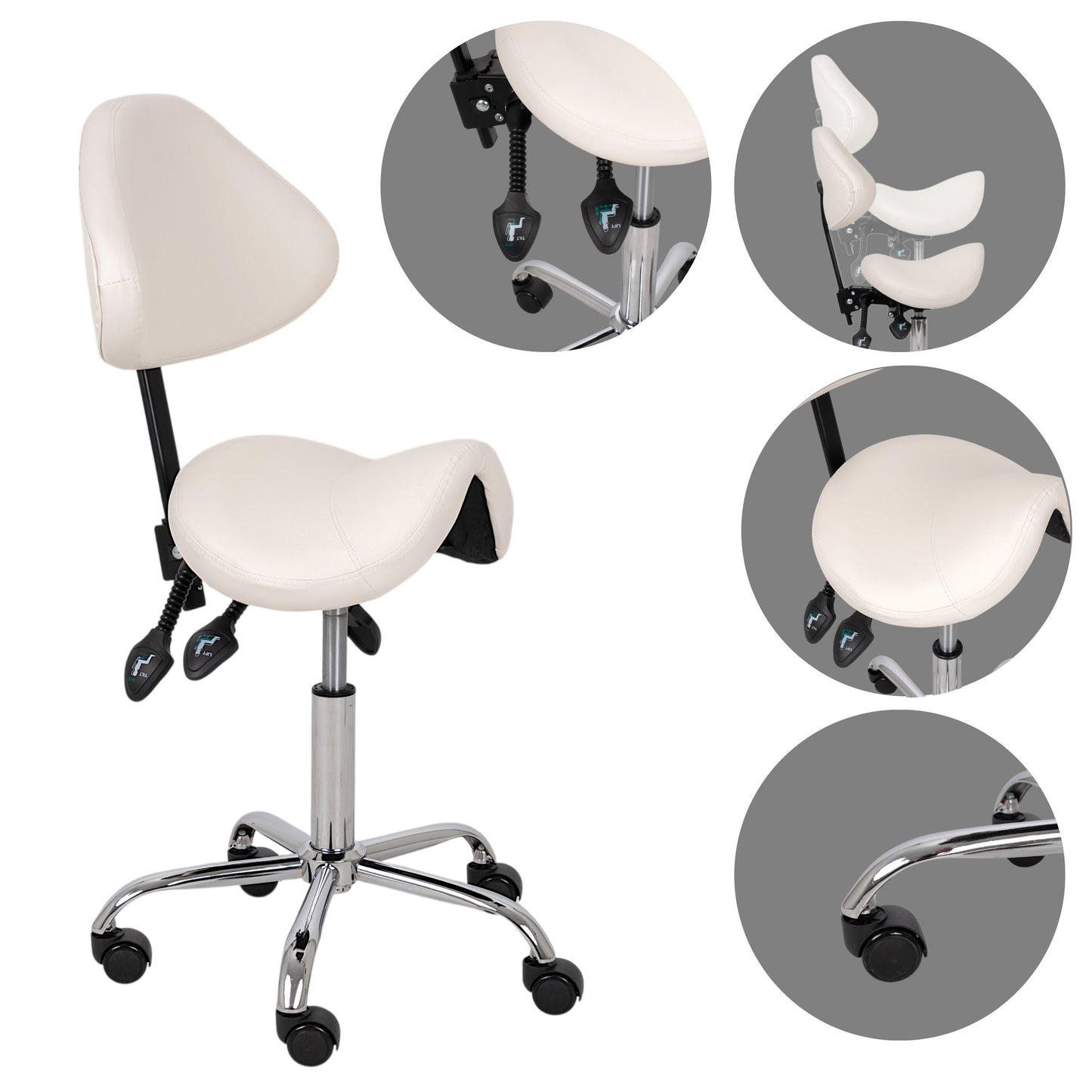 Zadelstoeltje Sola Comfy Base K501, Wit