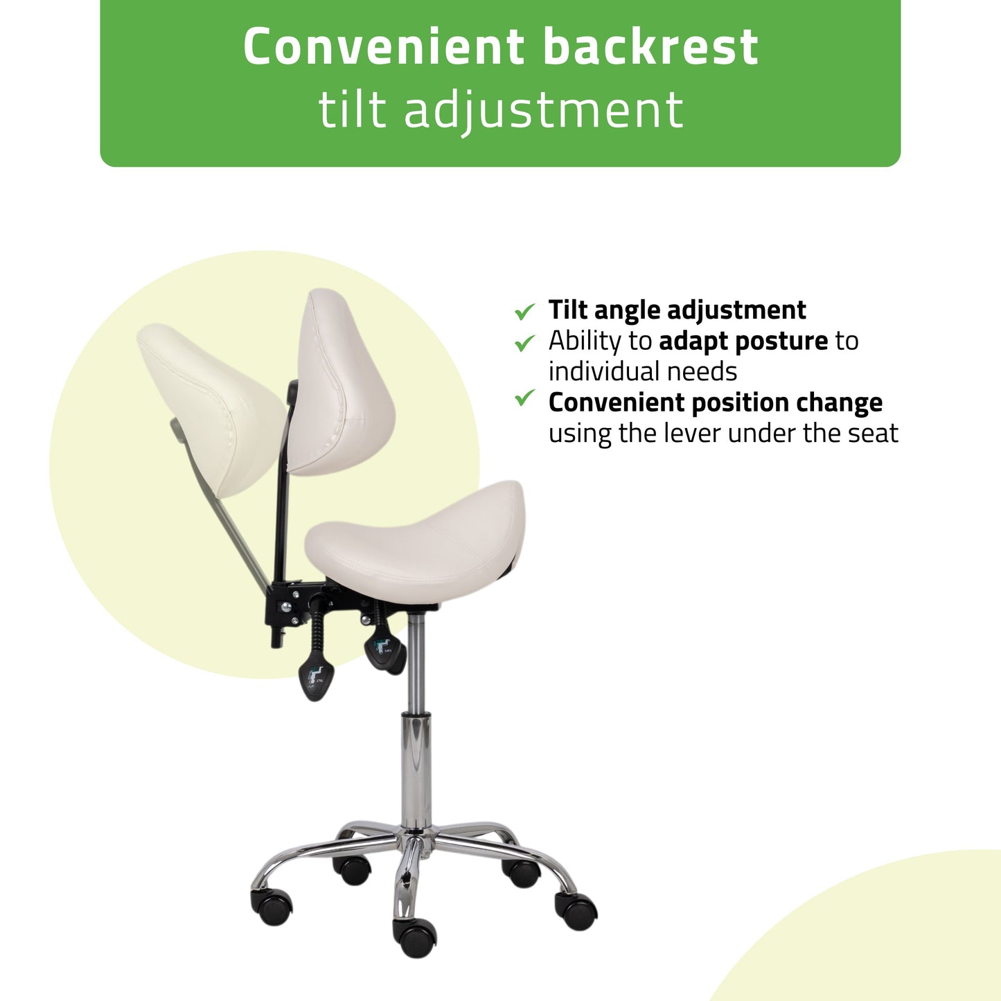 Zadelstoeltje Sola Comfy Base K501, Wit
