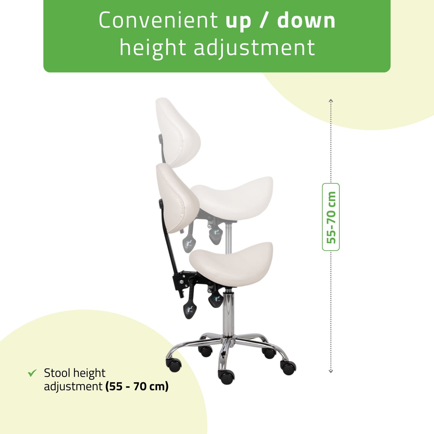 Zadelstoeltje Sola Comfy Base K501, Wit