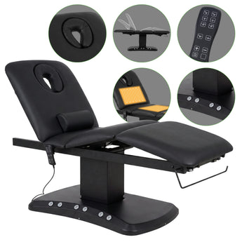 Serenity ERGO 4 electric heated beauty bed for massage and SPA treatments  Satin Comfort k715 Black