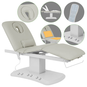 Serenity ERGO 4 electric heated beauty bed for massage and SPA treatments Satin Comfort  k722 Grey