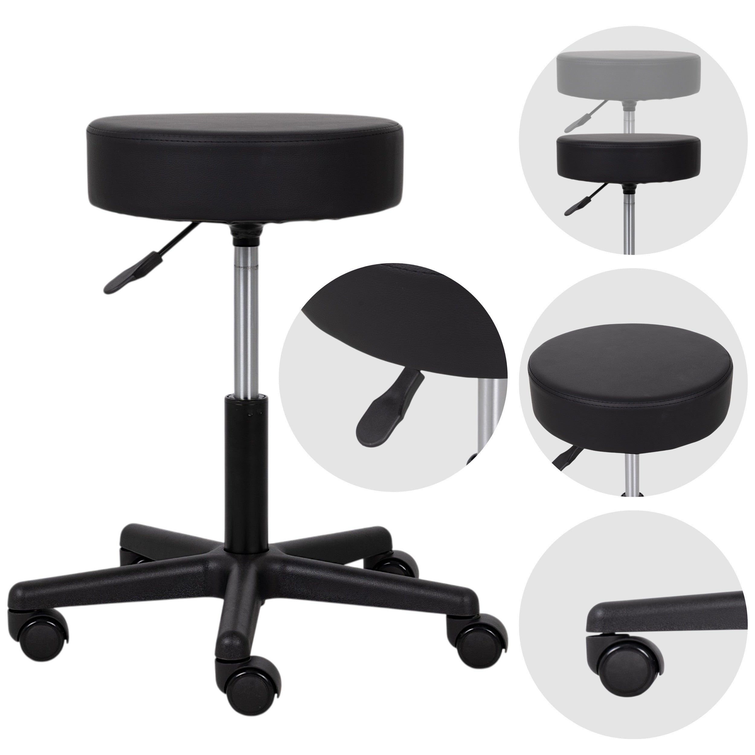Kosmētiskais krēsls TIMO, Comfy Base k515, melns