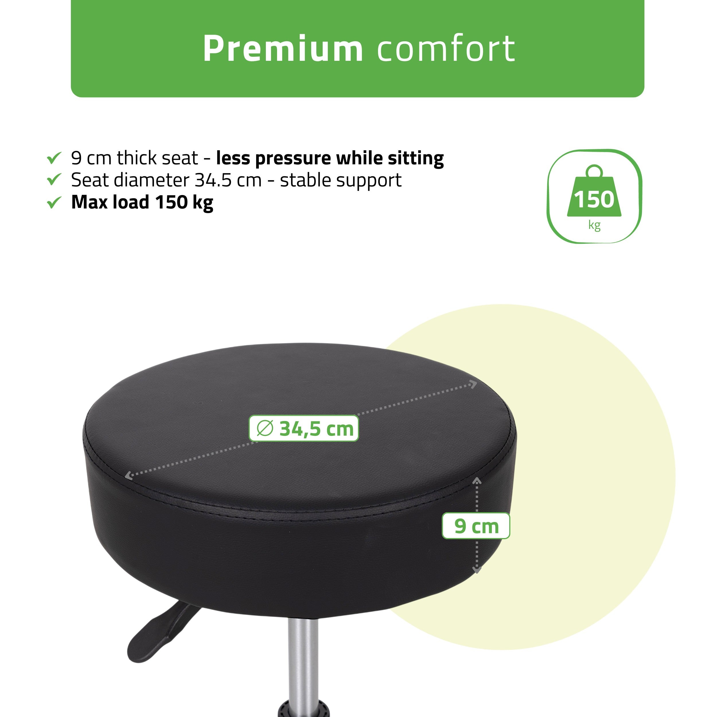 Kosmētiskais krēsls TIMO, Comfy Base k515, melns