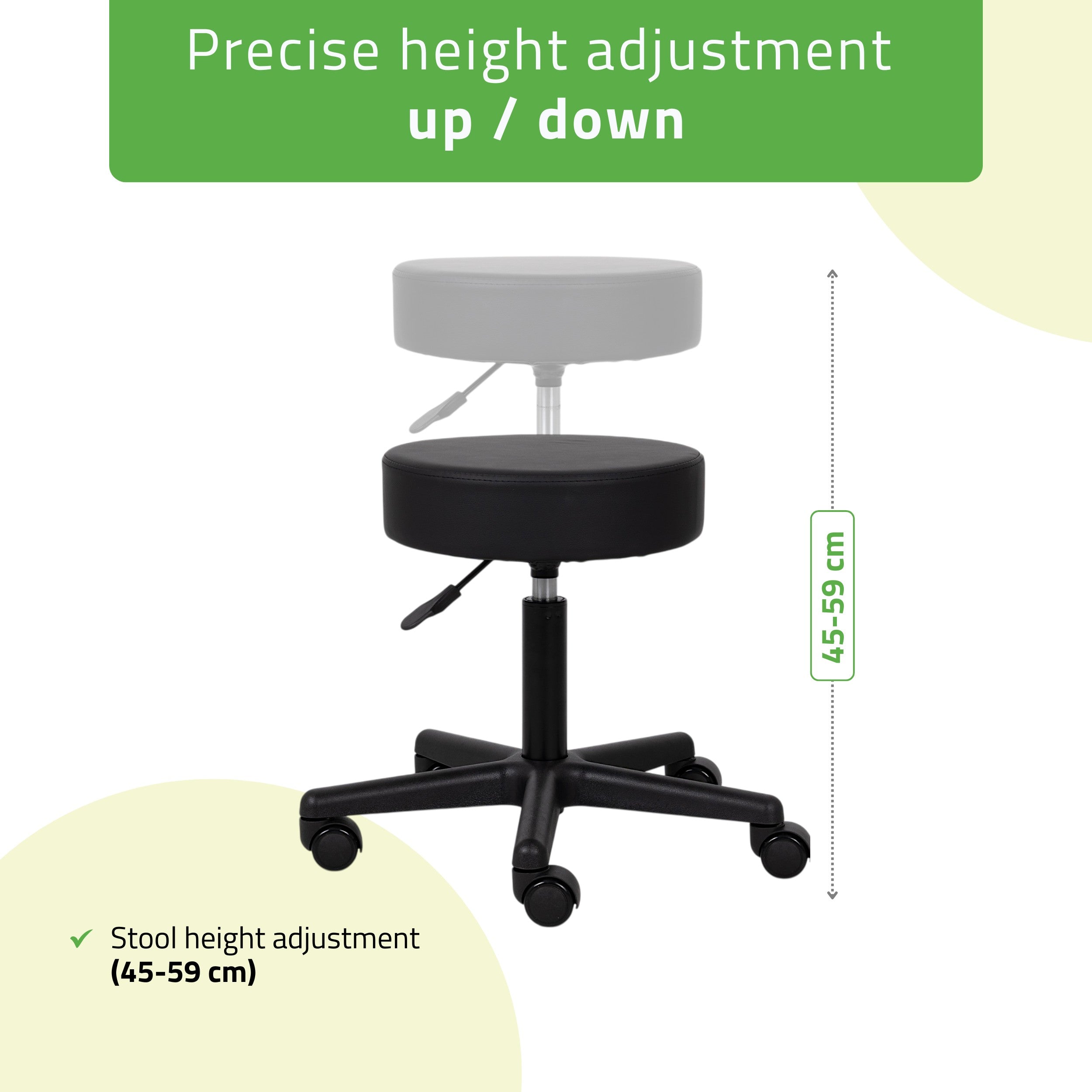 Kosmētiskais krēsls TIMO, Comfy Base k515, melns