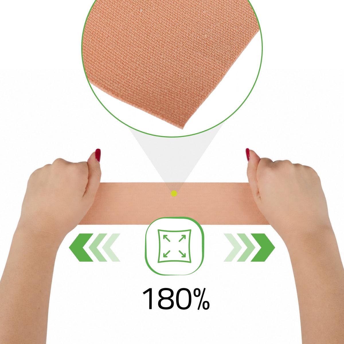 Strong Elastic Kinesiology Tape, 5 cm × 5 m – Beige | HABYS
