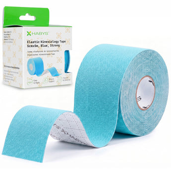 Strong Elastic Kinesiology Tape, 5 cm × 5 m – Blue | HABYS