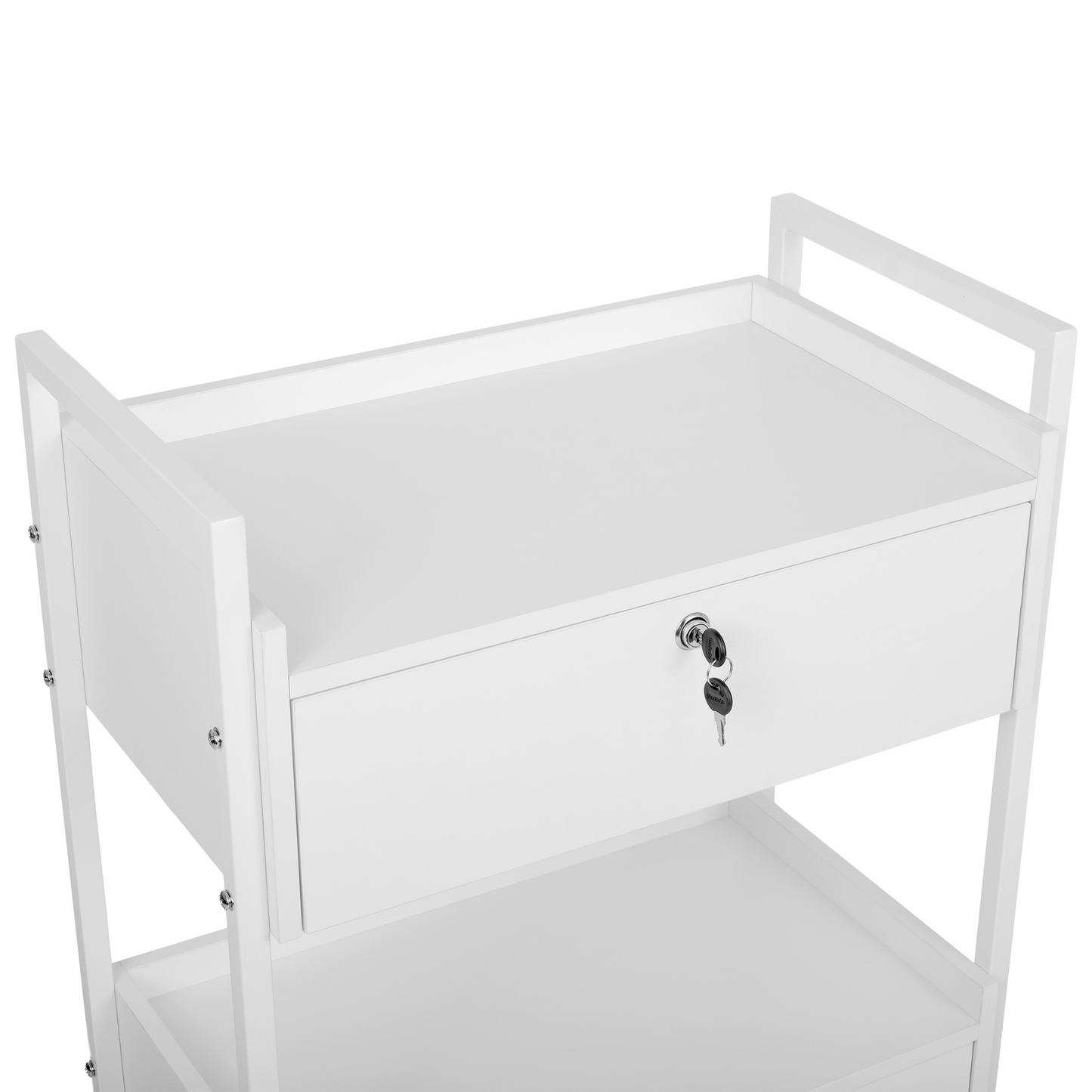 Vela trolley with 2 drawers white