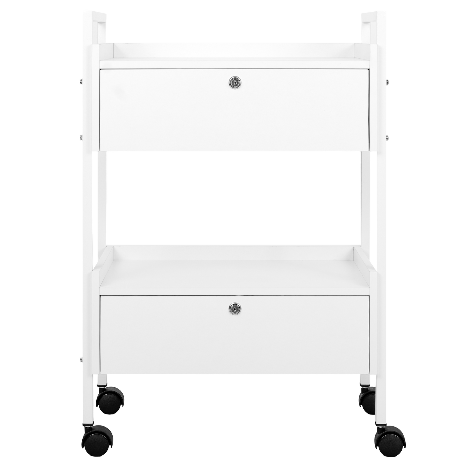 Vela trolley with 2 drawers white