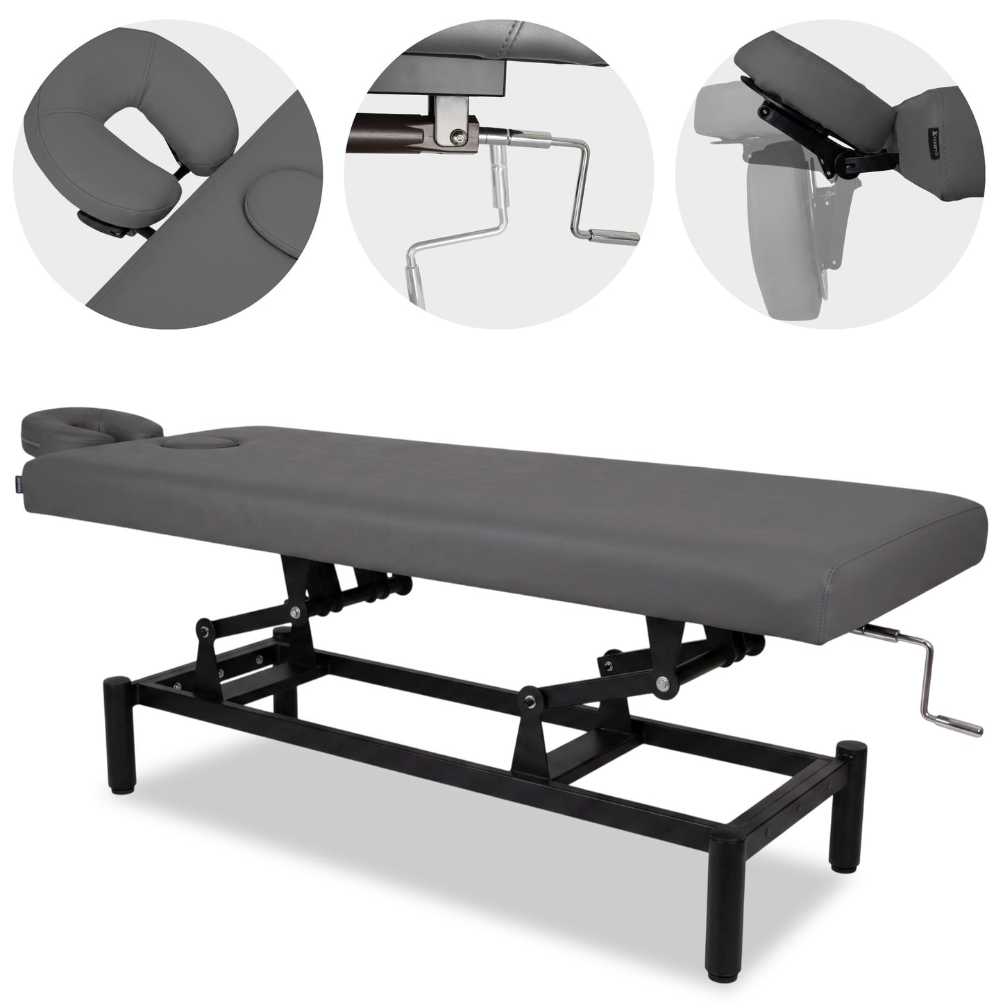 VIGO 1 Stationary  massage table with manual height adjustment - dark gray