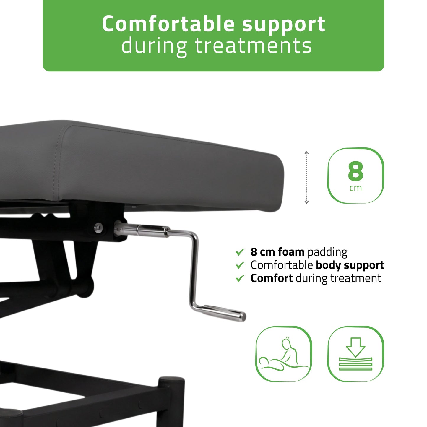 VIGO 1 Stationary  massage table with manual height adjustment - dark gray