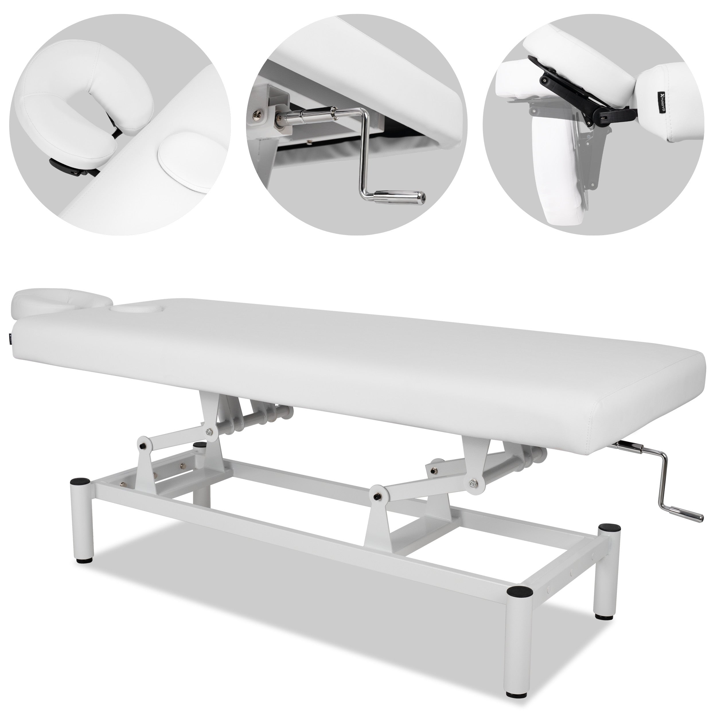 VIGO 1 Stationary  massage table with manual height adjustment - white