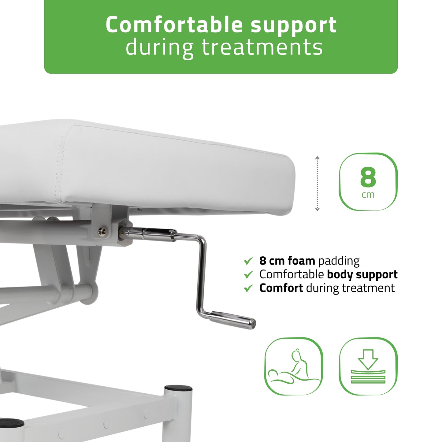 VIGO 1 Stationary  massage table with manual height adjustment - white