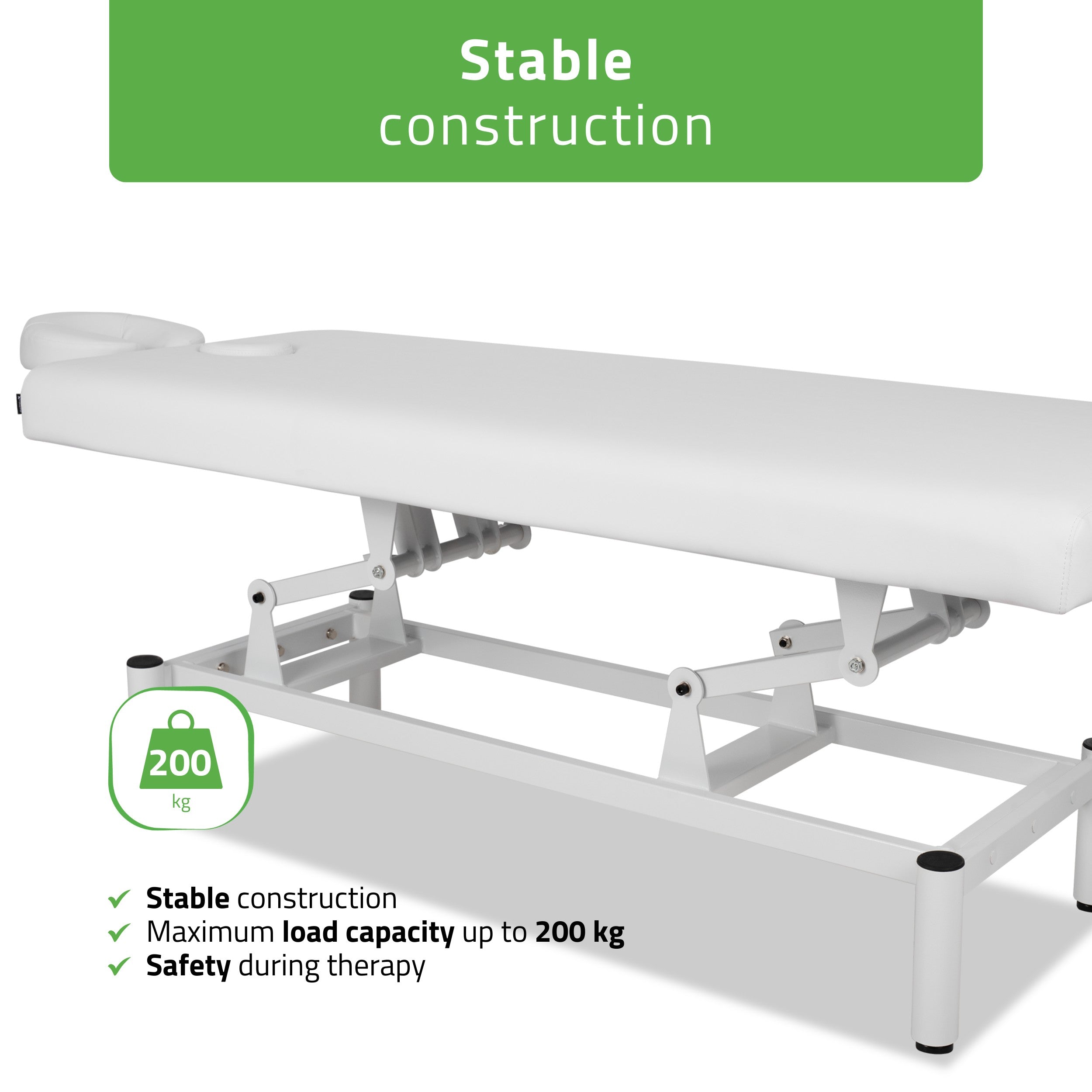 VIGO 1 Stationary  massage table with manual height adjustment - white