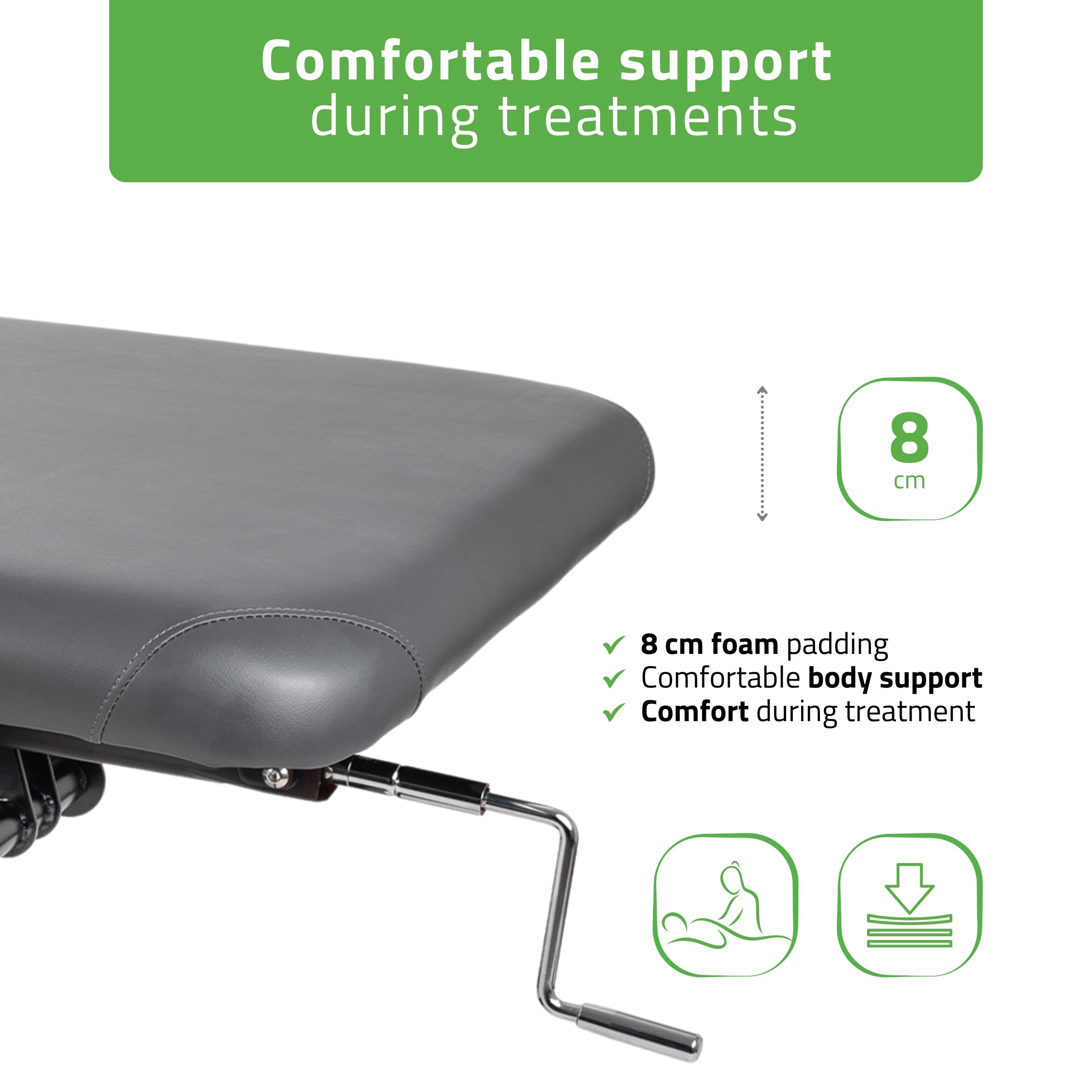 VIGO 2 Stationary massage table with adjustable backrest - dark gray