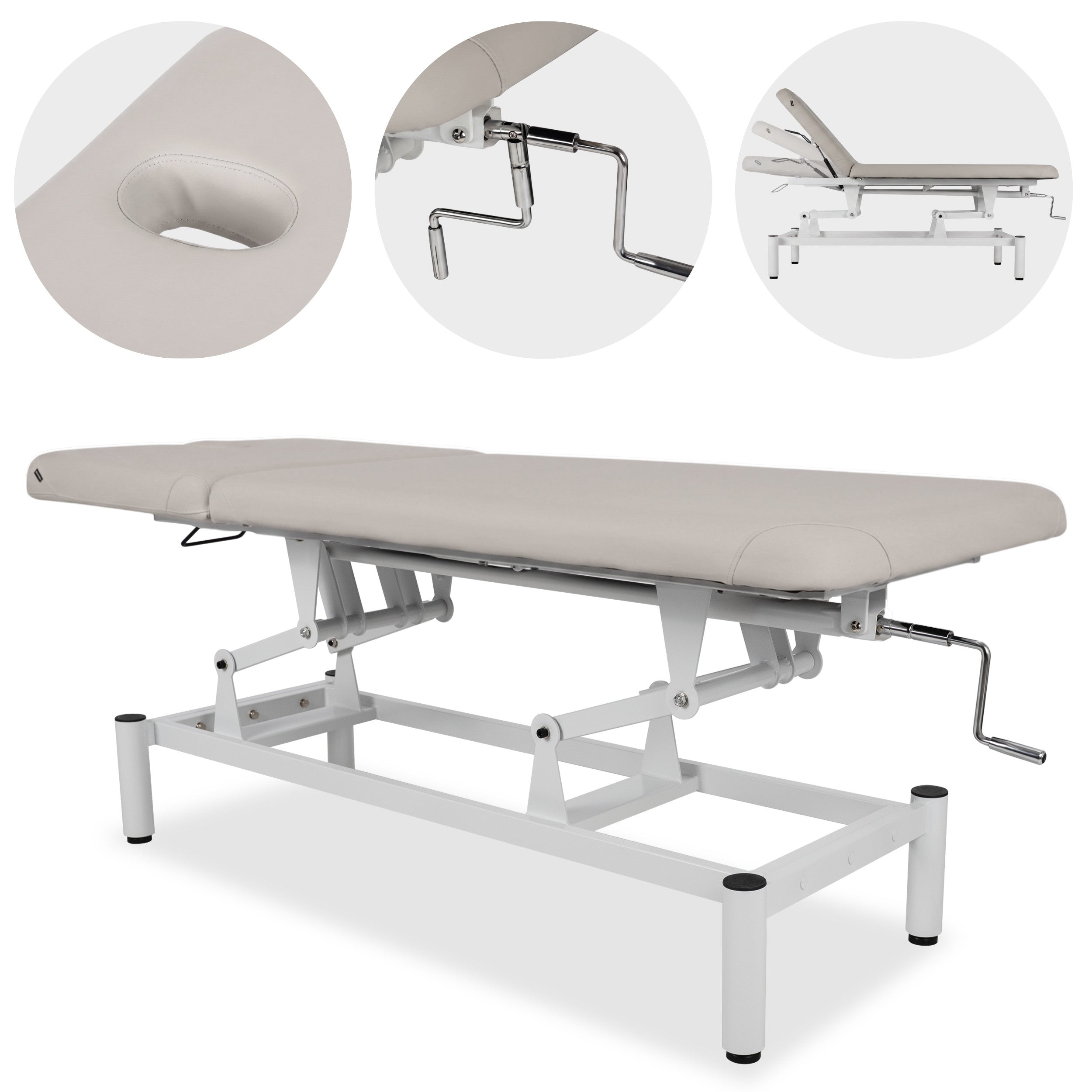 VIGO 2 Stationary massage table with adjustable backrest - light gray