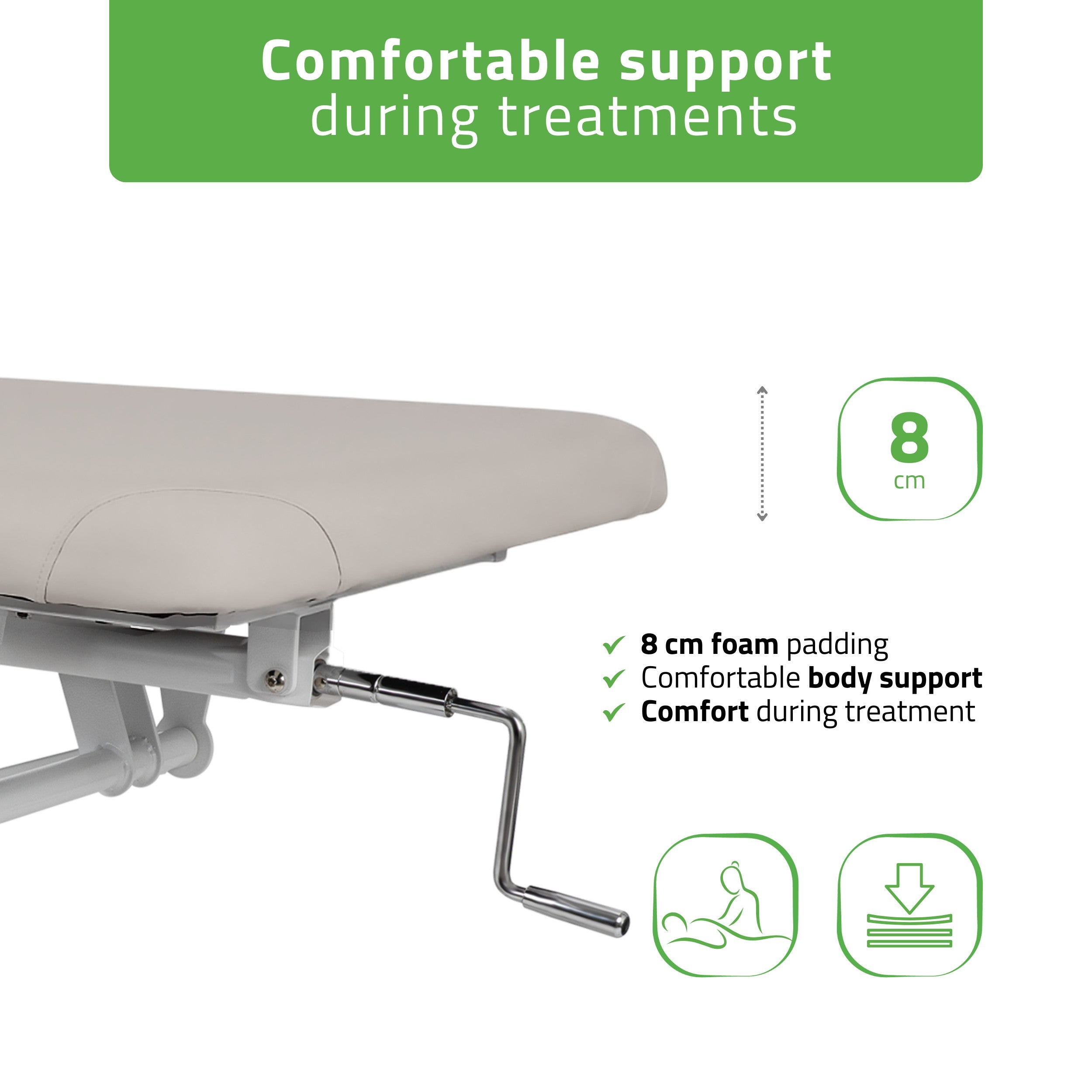 VIGO 2 Stationary massage table with adjustable backrest - light gray