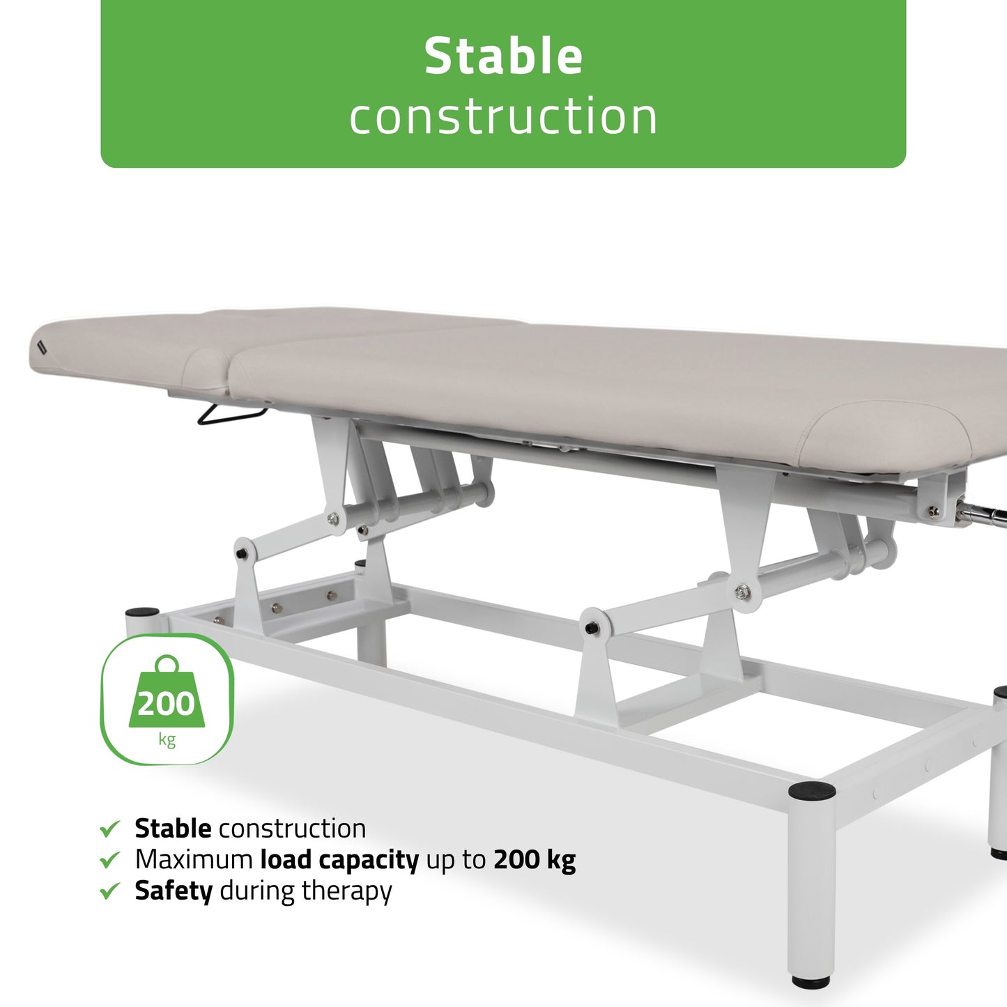 VIGO 2 Stationary massage table with adjustable backrest - light gray