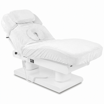 White velour fitted sheet ETERNA | Habys