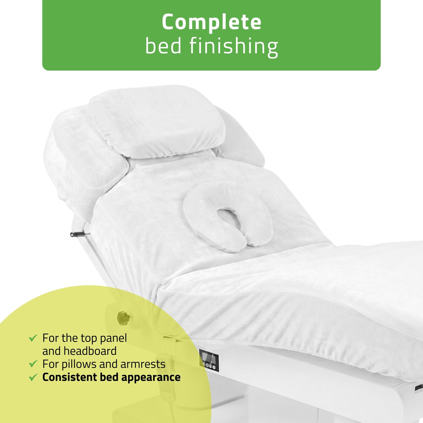 White velour fitted sheet ETERNA | Habys