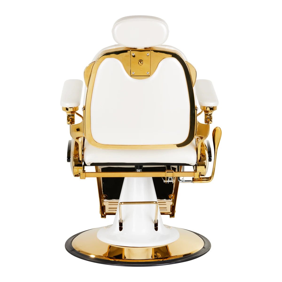 Barber Chair Gabbiano Francesco Gold white
