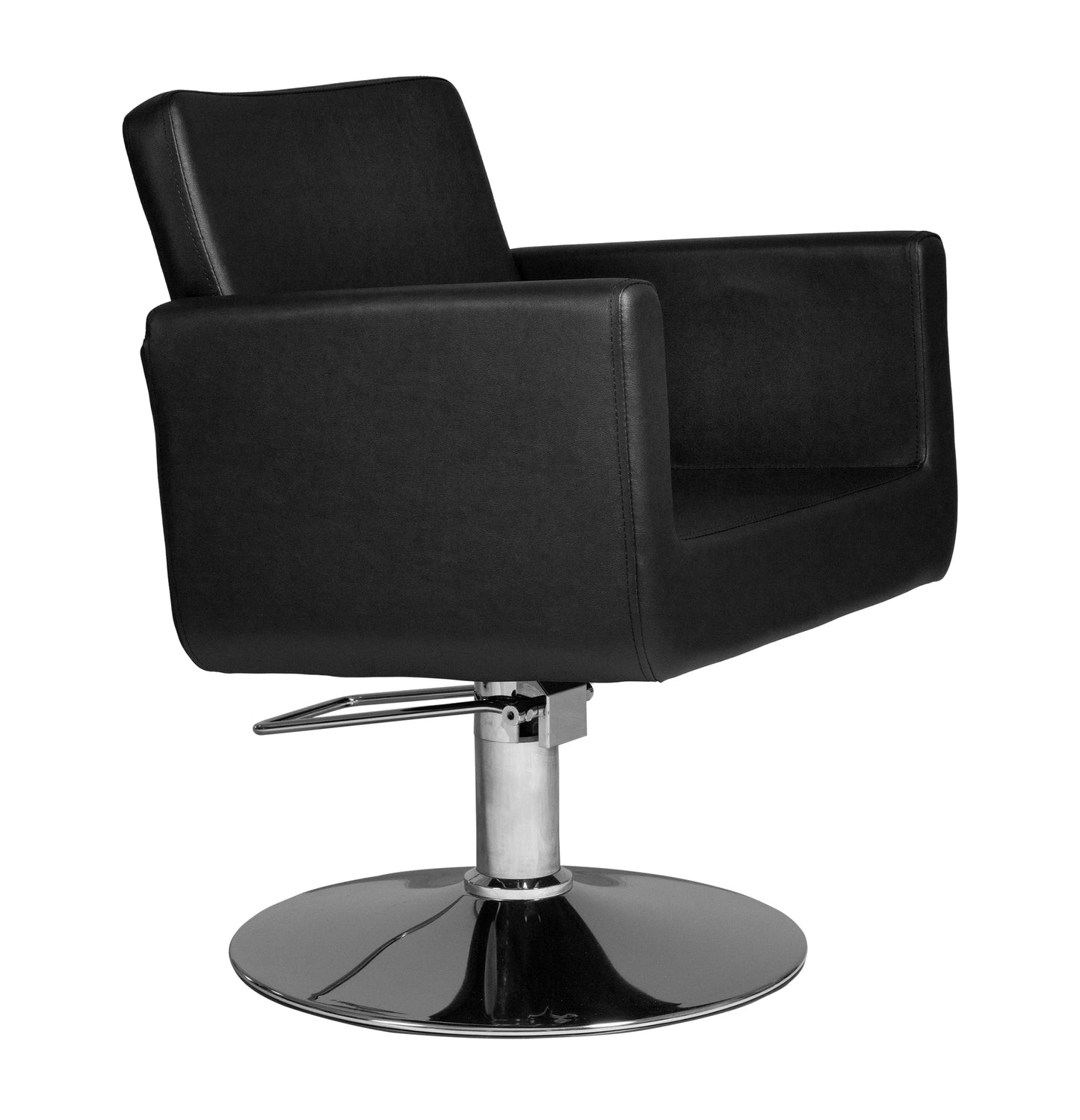 CHIC R Black Round Base Barber Chair