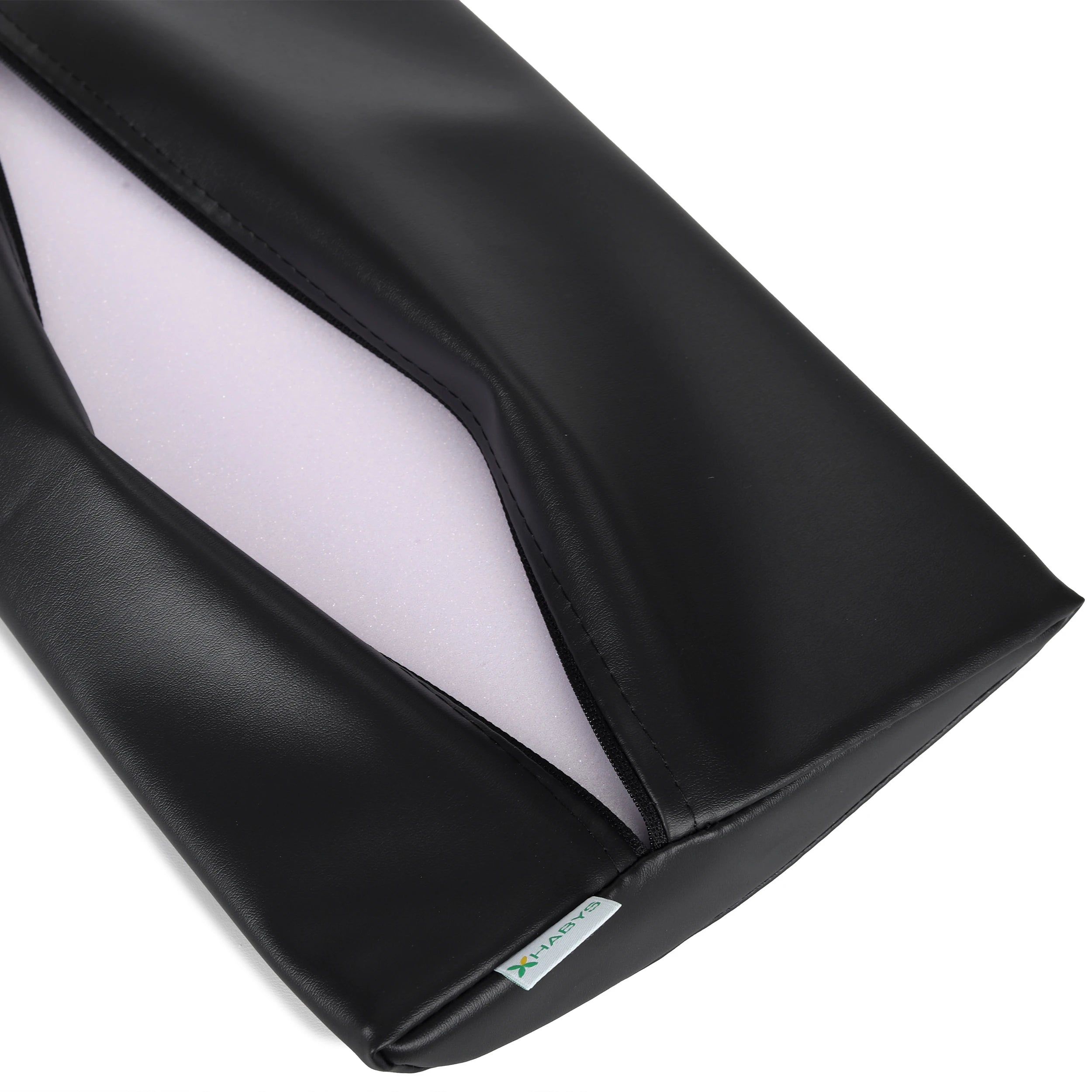 Semi Round Bolster Lumbar Massagerolle 40x25x5 cm K015, Schwarz