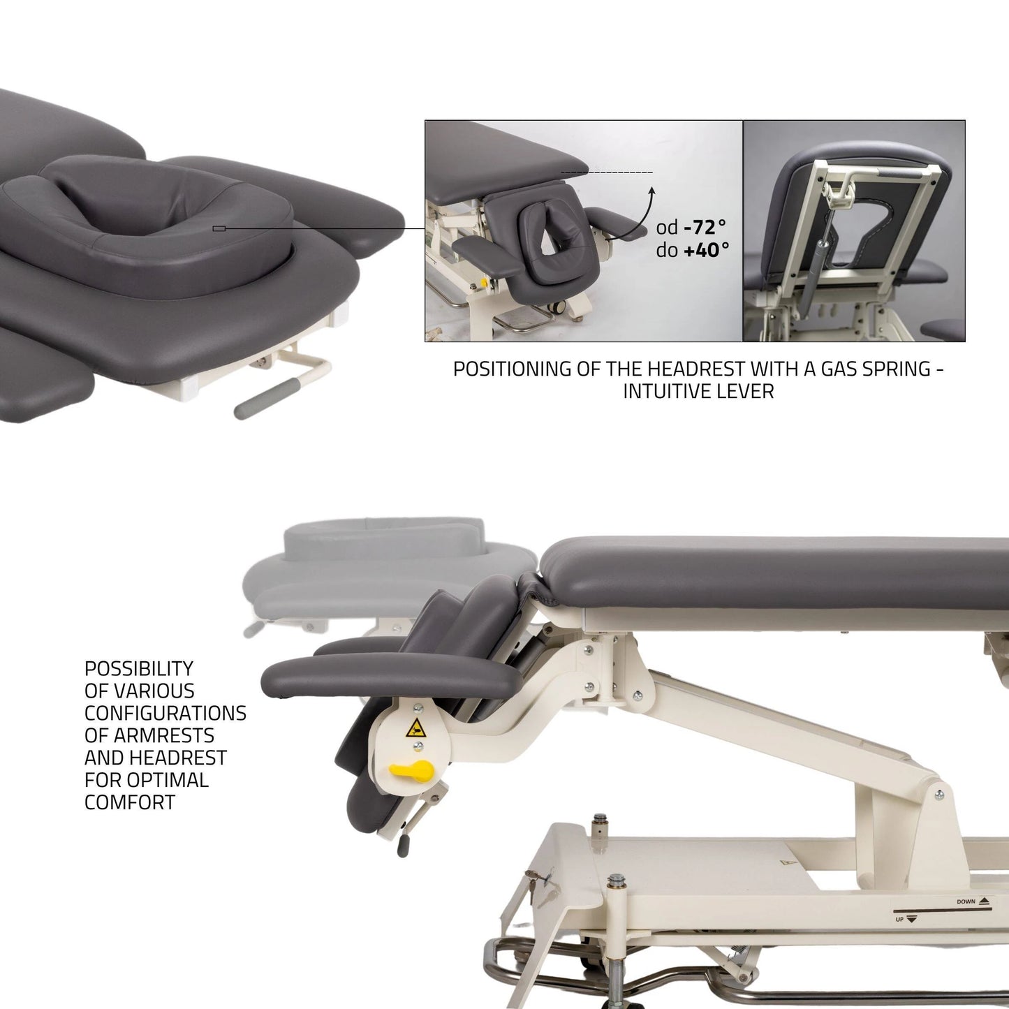 Stationary table de massage Evero V4 ERGO doux Touch K622 gris