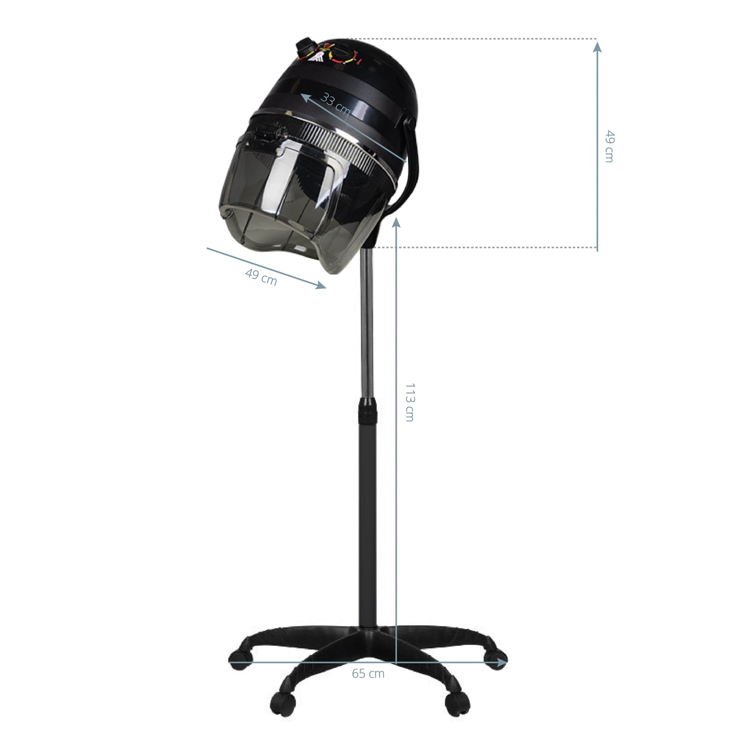 Gabbiano standing dryer 1600 one speed noir