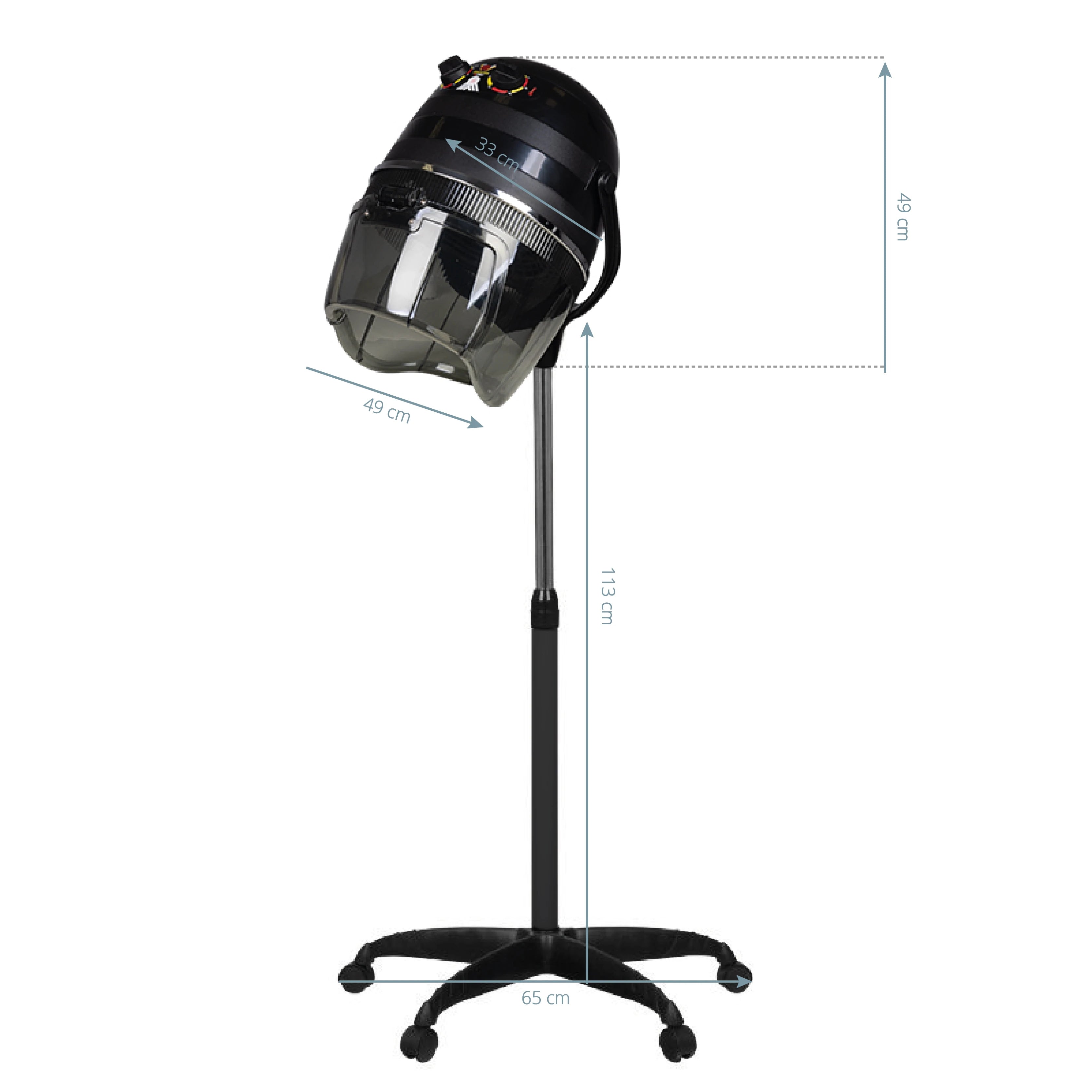 Gabbiano standing dryer 1600 one speed noir