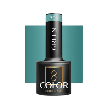 OCHO NAILS hibridinis nagų lakas Green 705, 5 g