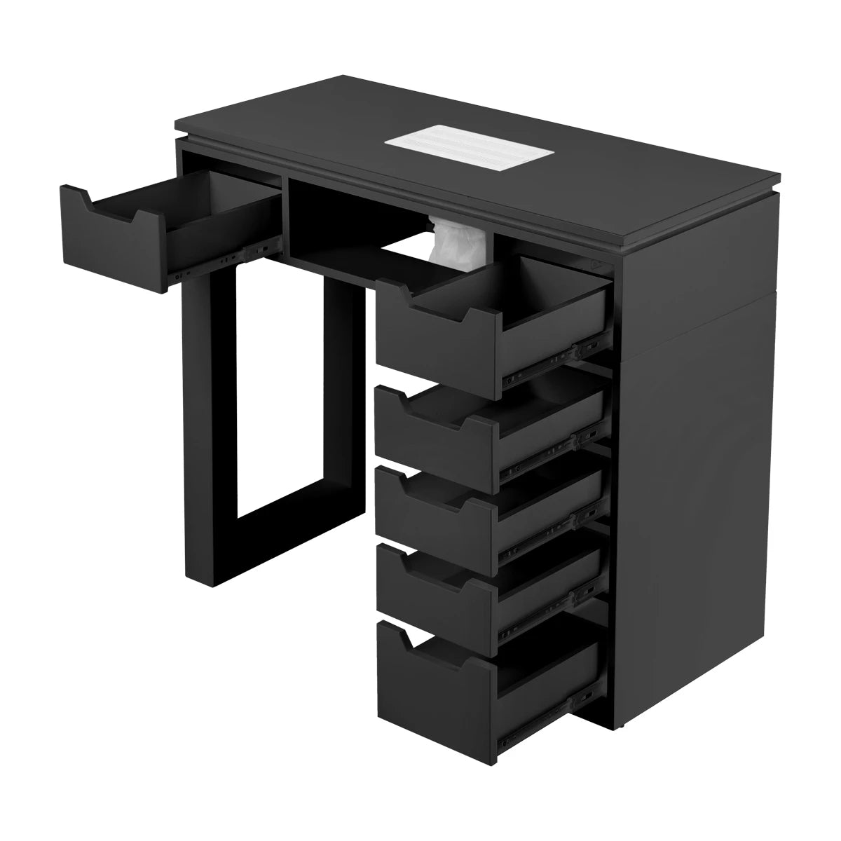 Manicure table with dust collector YR-003, black