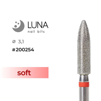 Luna Bits Diamanten freesstift torpedo, 3,1-12, fijn, Rood