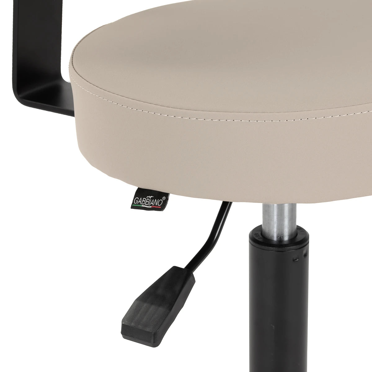 Gabbiano hairdressing stool D026 grey-beige