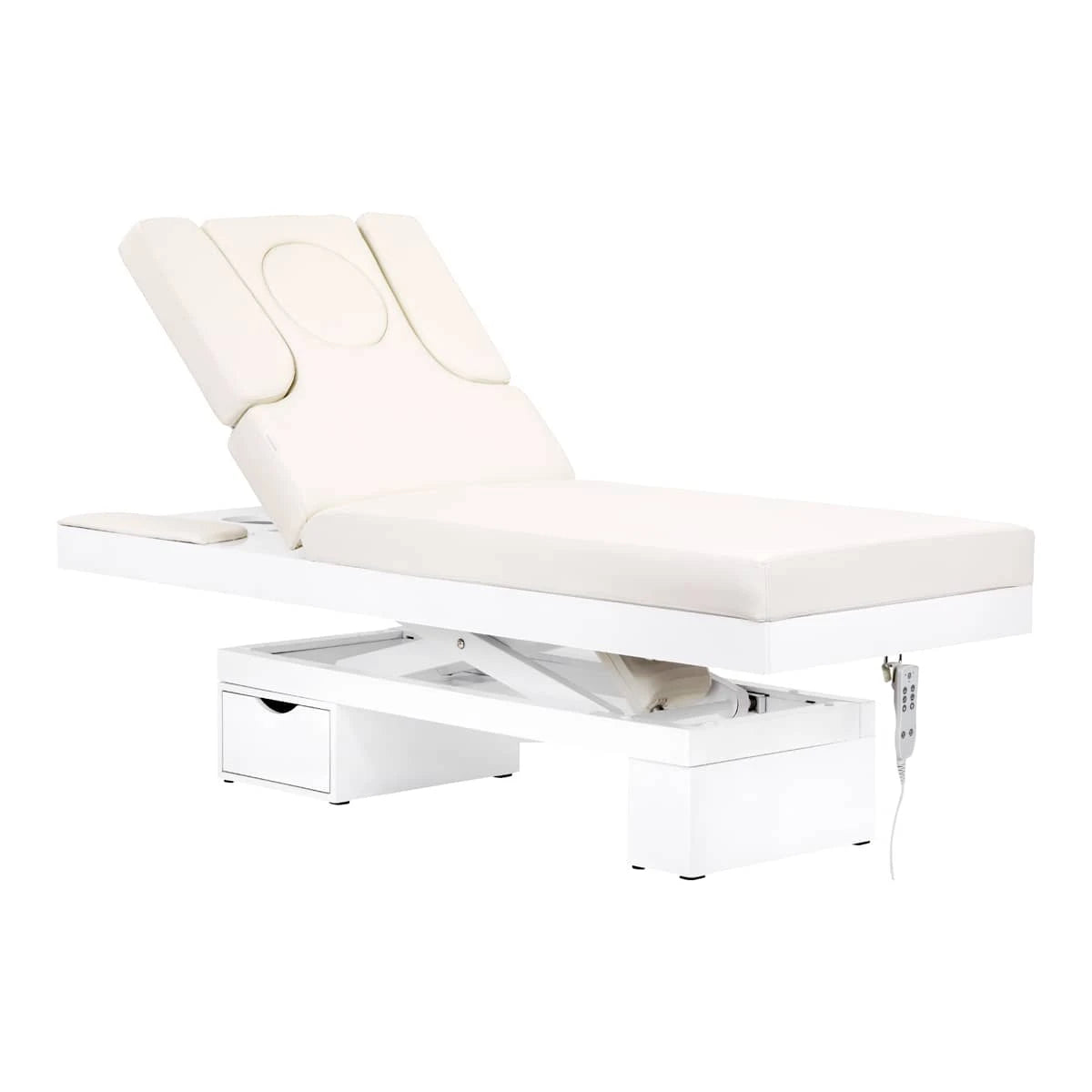 AZZURRO kosmetologinė lova 815B, balta blizgi