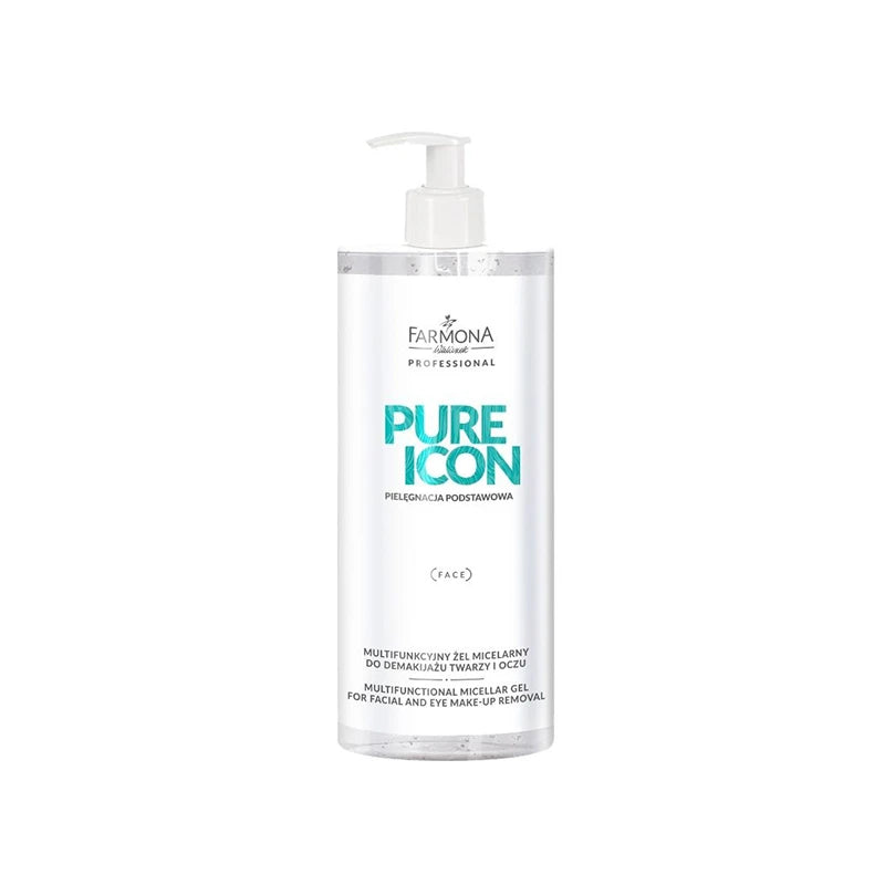 Farmona Pure Icon Multifunctioneel micellair gel voor gezicht en oogmake-up verwijdering, 500ml