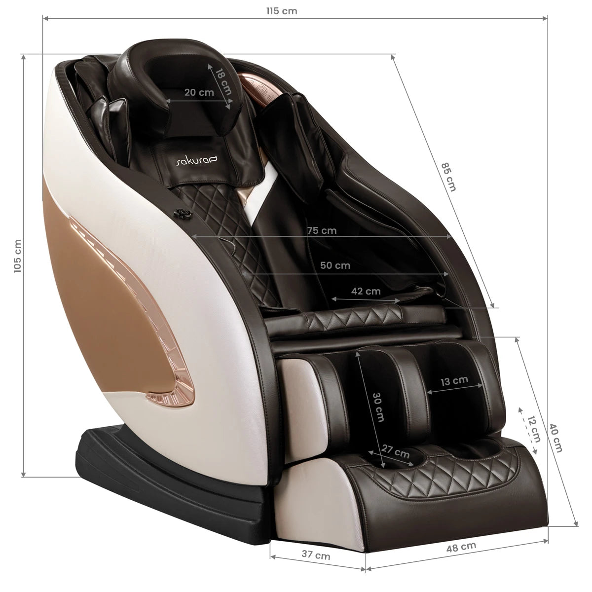 Sakura Massagestoel Classic 305, bruin
