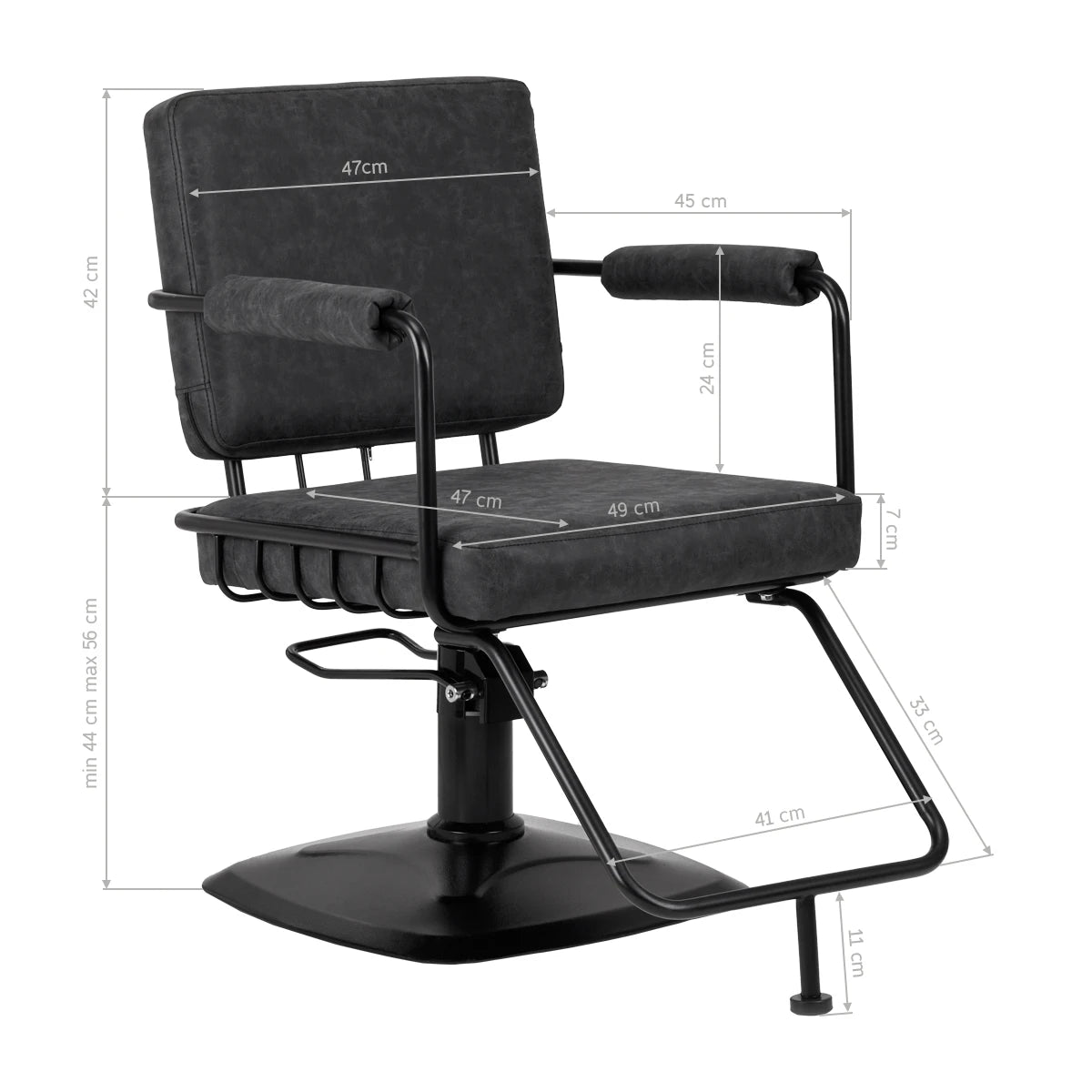 Парикмахерское кресло Gabbiano Katania Loft Old Leather черное