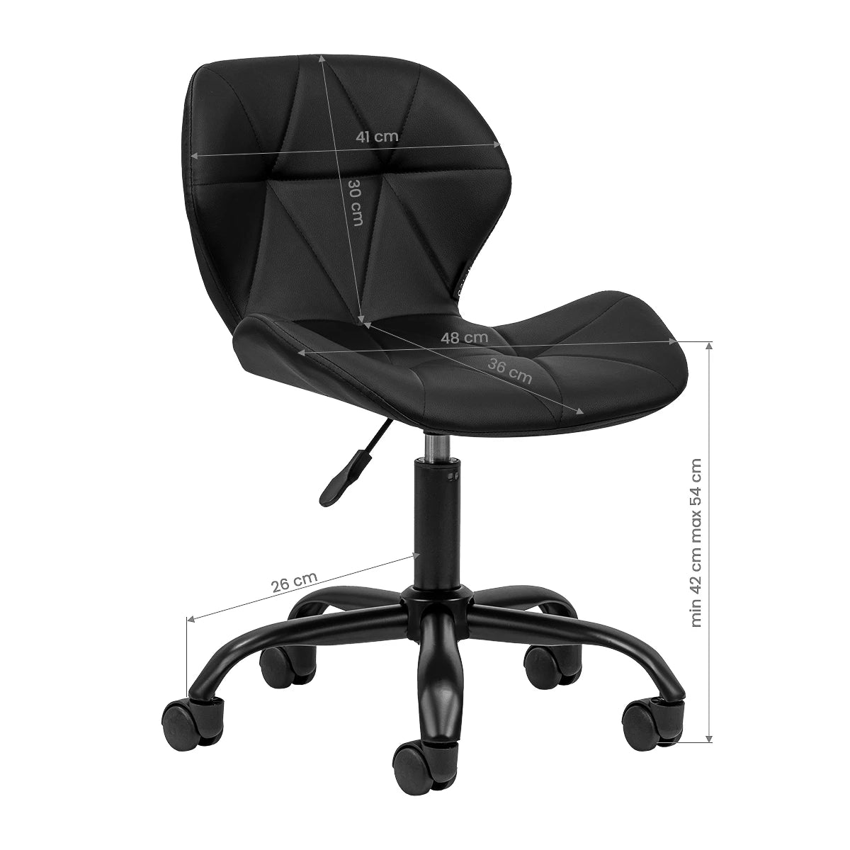 Kosmētiskais krēsls QS-06B, melns