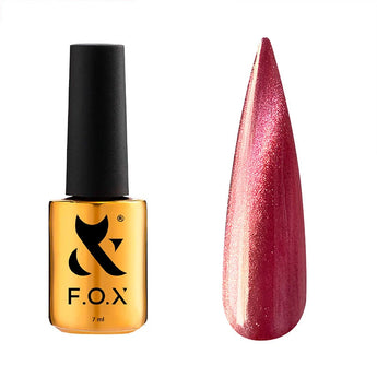 F.O.X Gēla nagu laka Cat Eye Red, 7 ml
