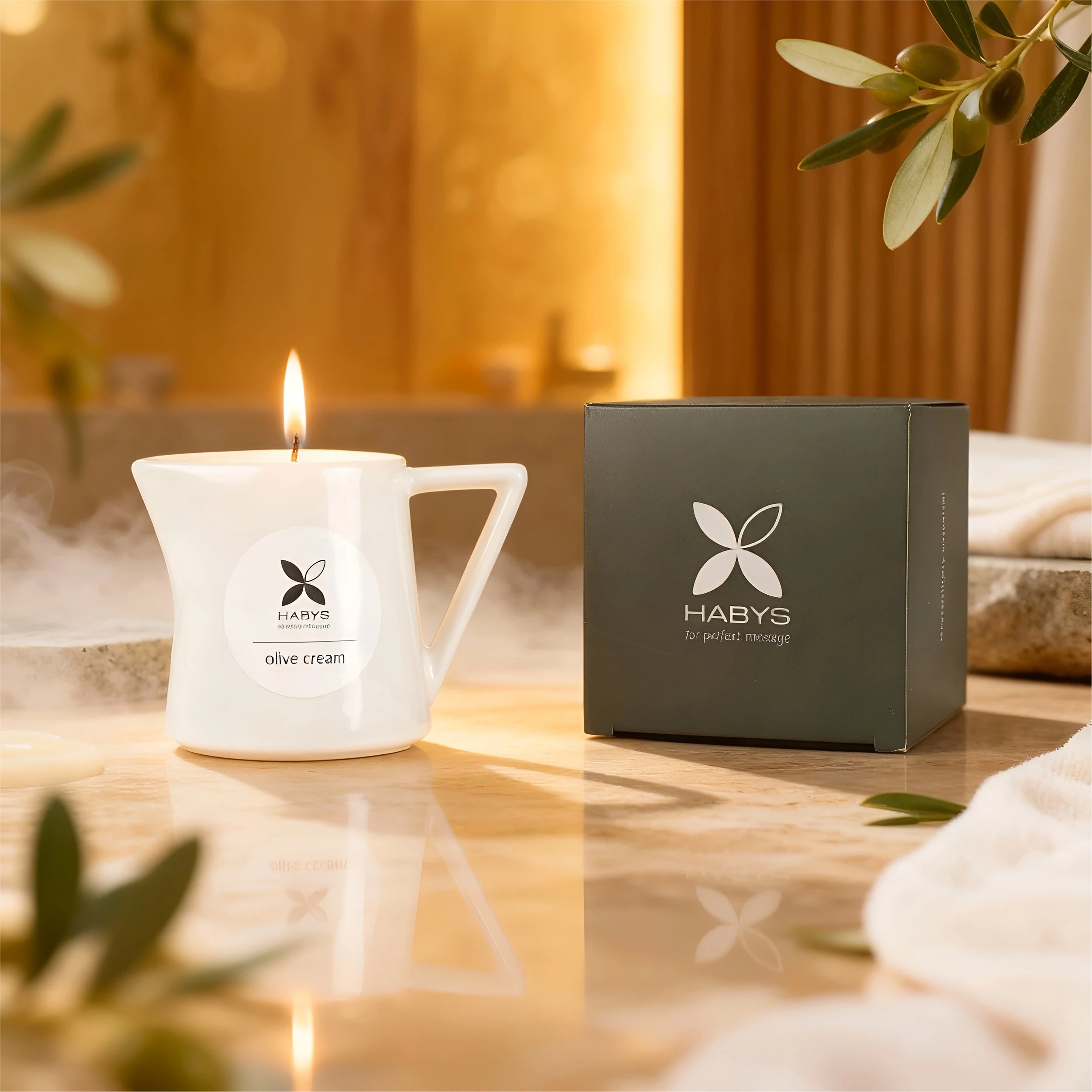 Massage Candle - Olive Cream 110 ml