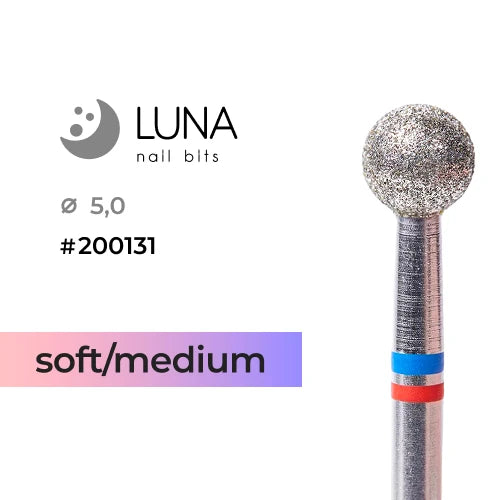 Teemant otsik Kera 5,0 mm keskmine/pehme, punane-sinine