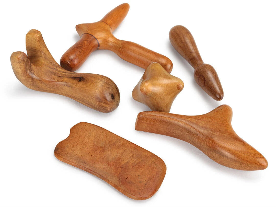 Set of wooden massage tools, 6 pcs.